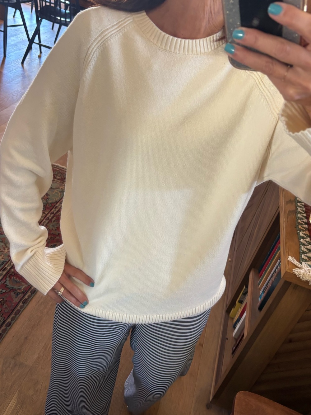 Cream Crewneck Women's Sweater